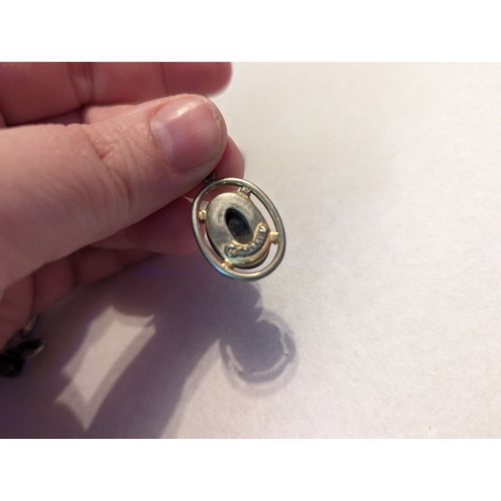 vtg 60s Sarah Coventry Old Vienna necklace pendent & matching clip on studs - Picture 5 of 5
